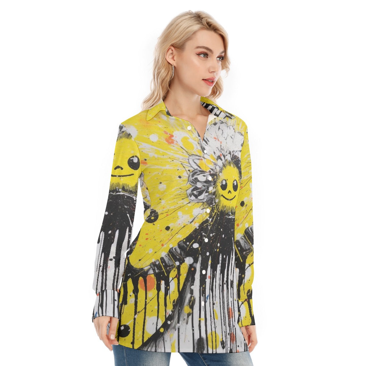 All-Over Print Women's Long Shirt