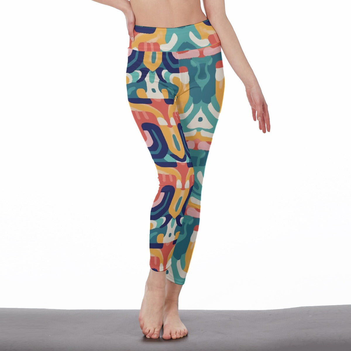 All-Over Print Women's High Waist Leggings | Side Stitch Closure