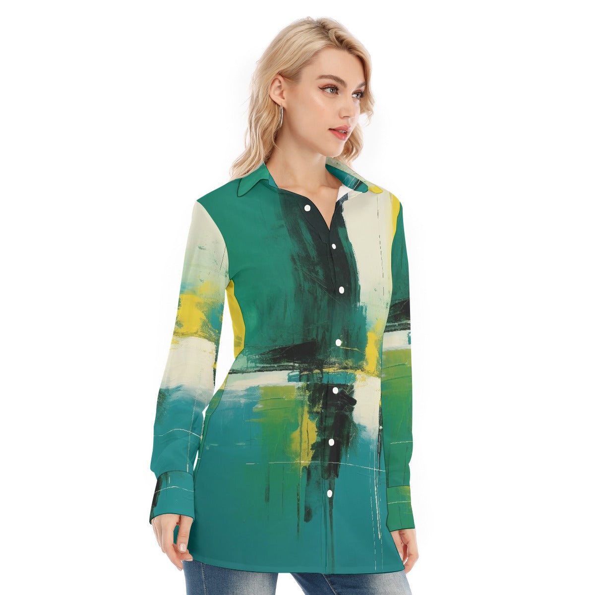 All-Over Print Women's Long Shirt