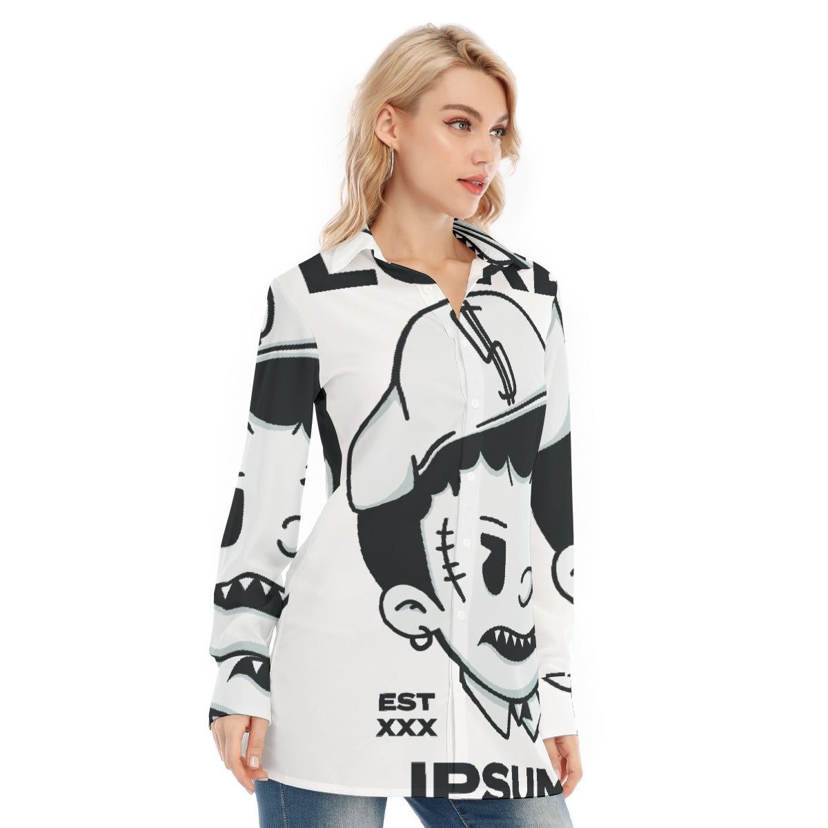 All-Over Print Women's Long Shirt