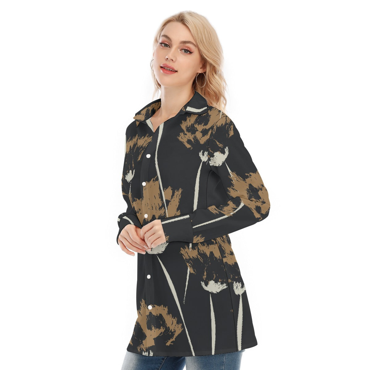 All-Over Print Women's Long Shirt