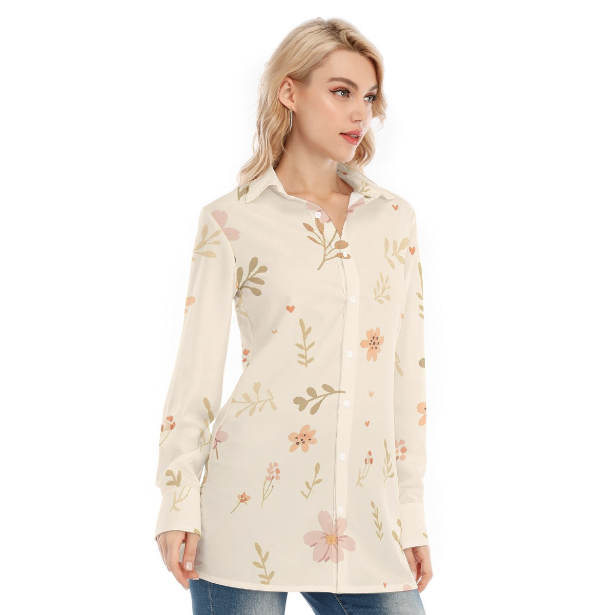 All-Over Print Women's Long Shirt