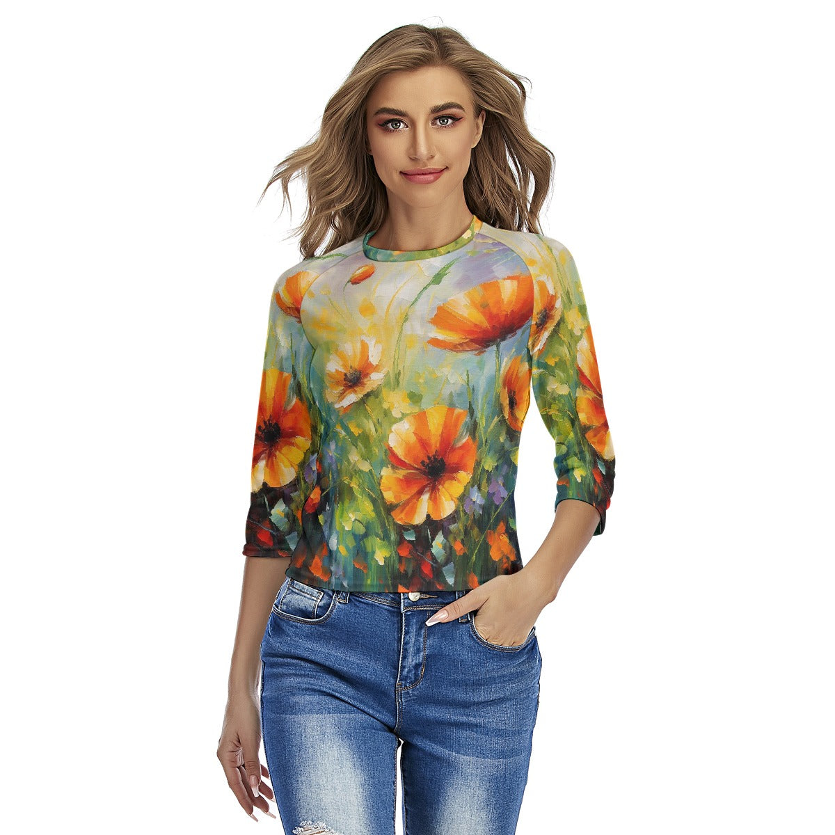 All-Over Print Women's Raglan Sleeves T-shirts