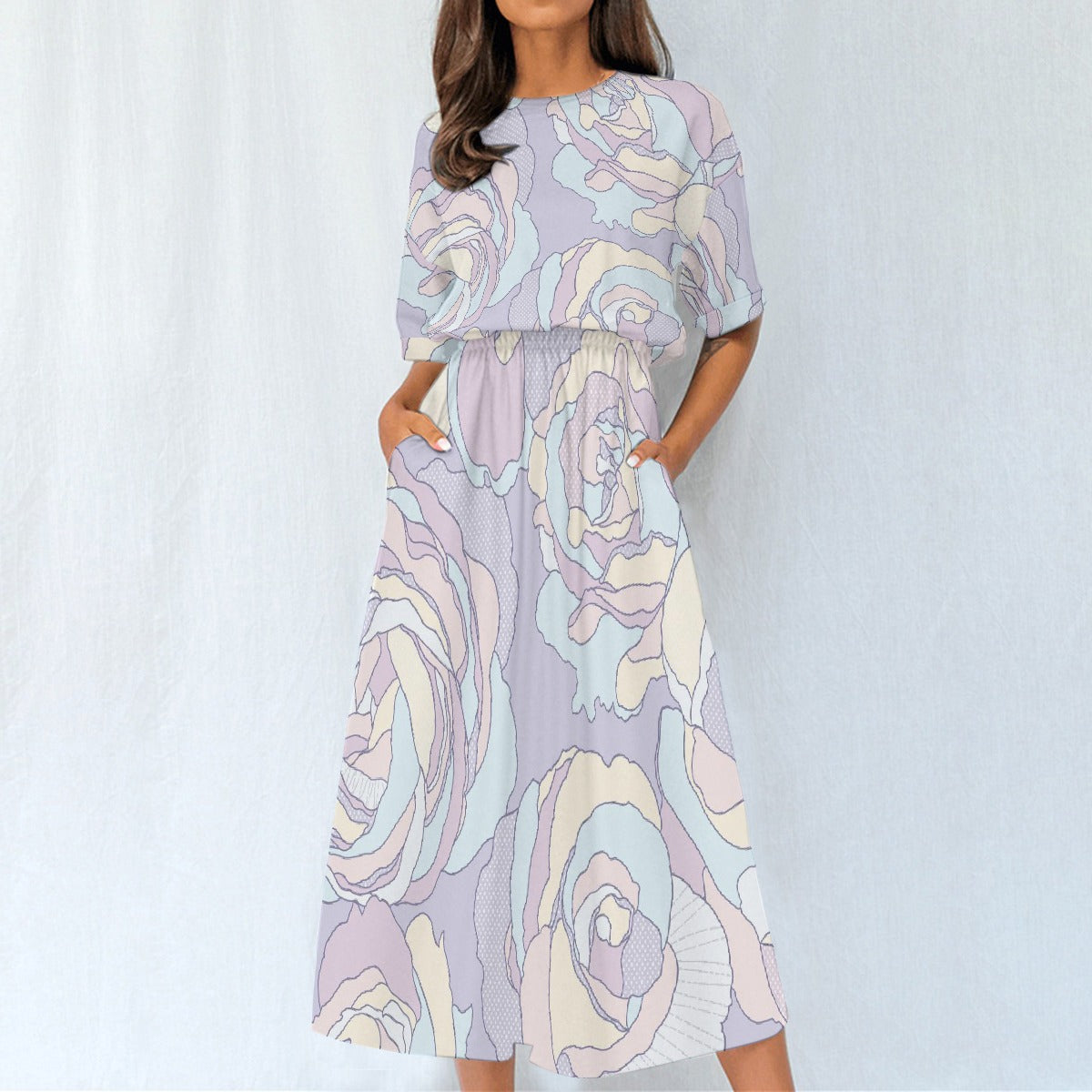 All-Over Print Women's Elastic Waist Dress