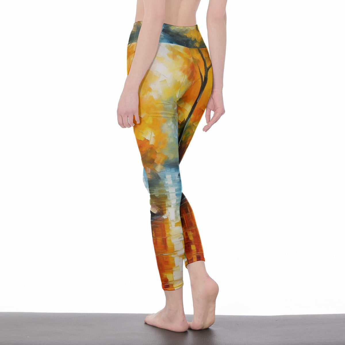 All-Over Print Women's High Waist Leggings | Side Stitch Closure