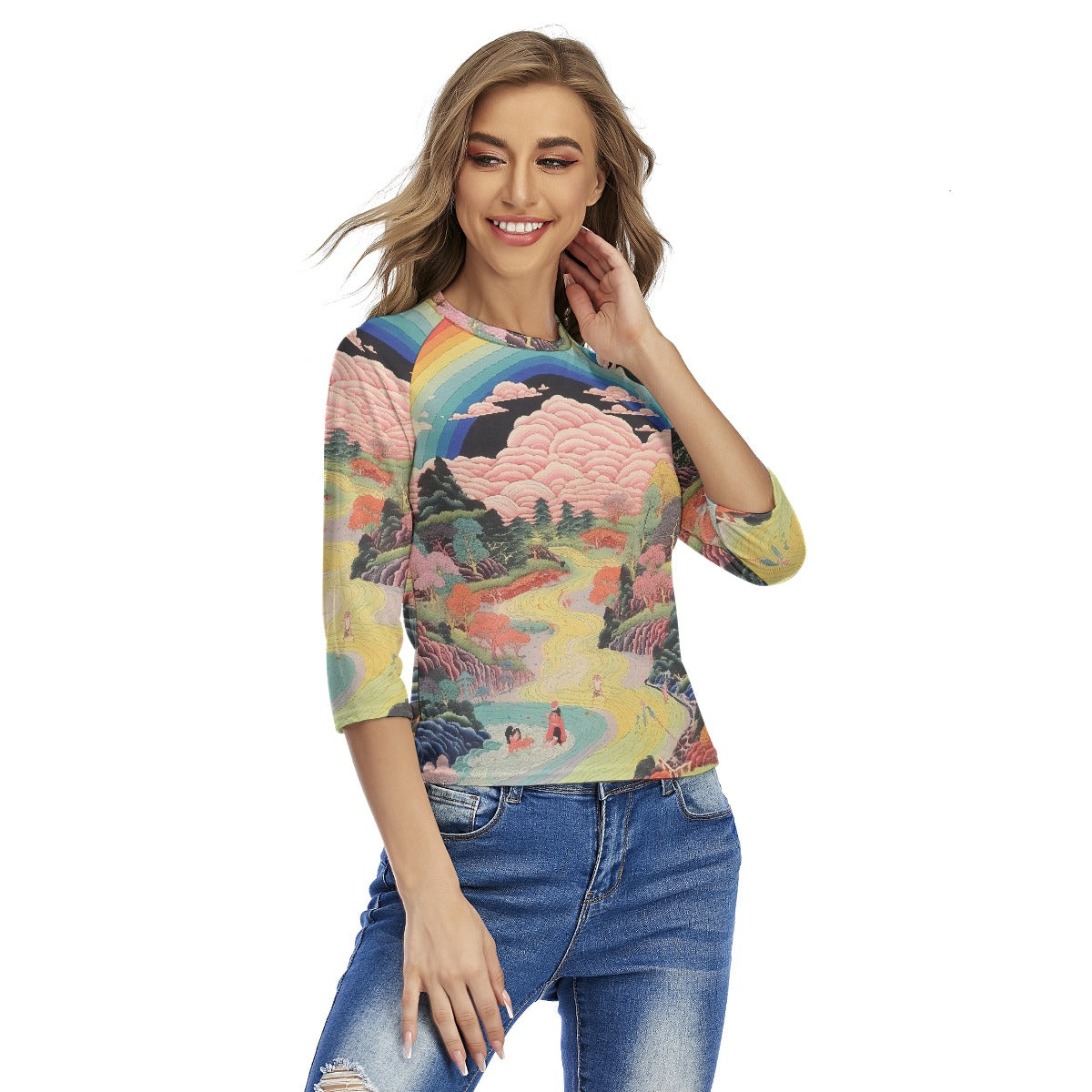 All-Over Print Women's Raglan Sleeves T-shirts