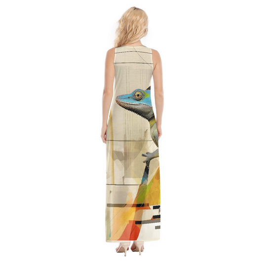 All-Over Print Women's Vest Dress | Length To Ankle