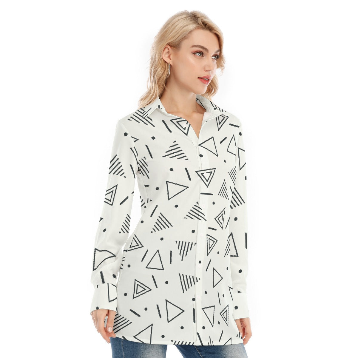 All-Over Print Women's Long Shirt