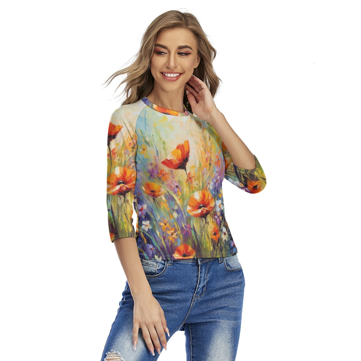 All-Over Print Women's Raglan Sleeves T-shirts