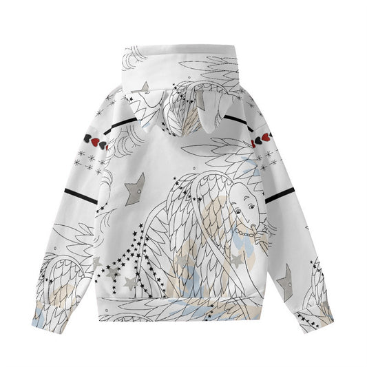 All-Over Print Women’s Hoodie With Decorative Ears