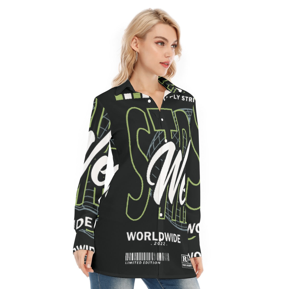 All-Over Print Women's Long Shirt