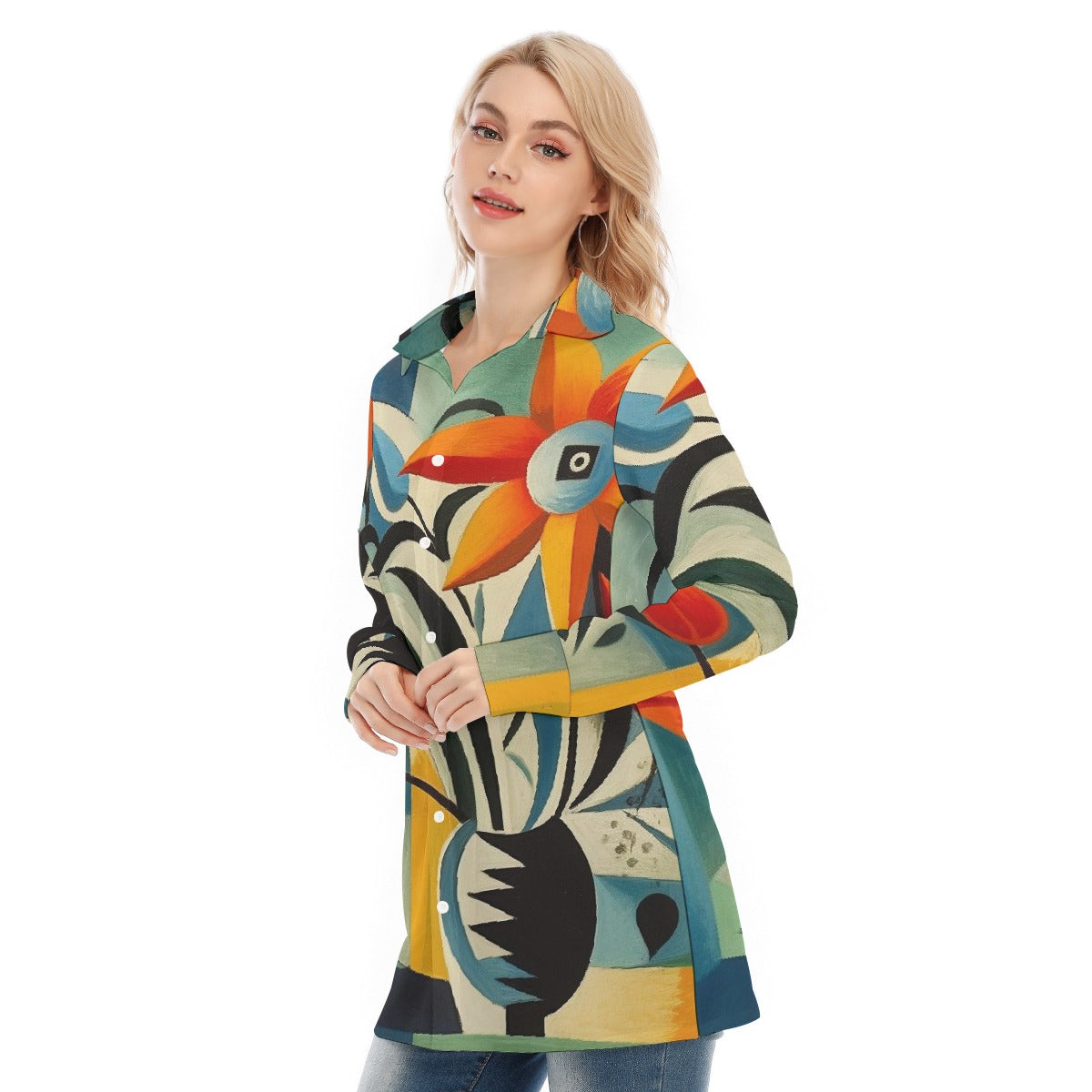 All-Over Print Women's Long Shirt