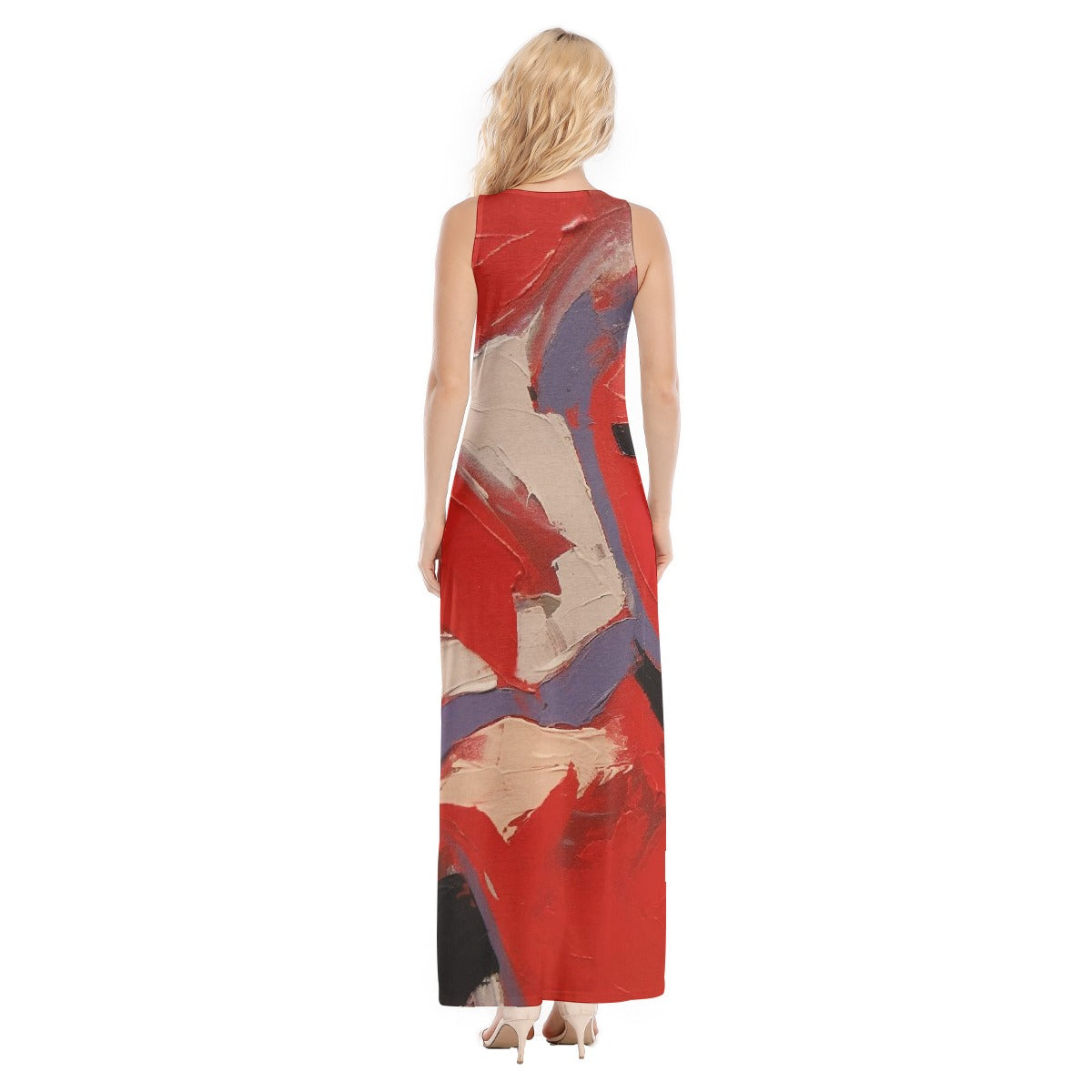 All-Over Print Women's Vest Dress | Length To Ankle