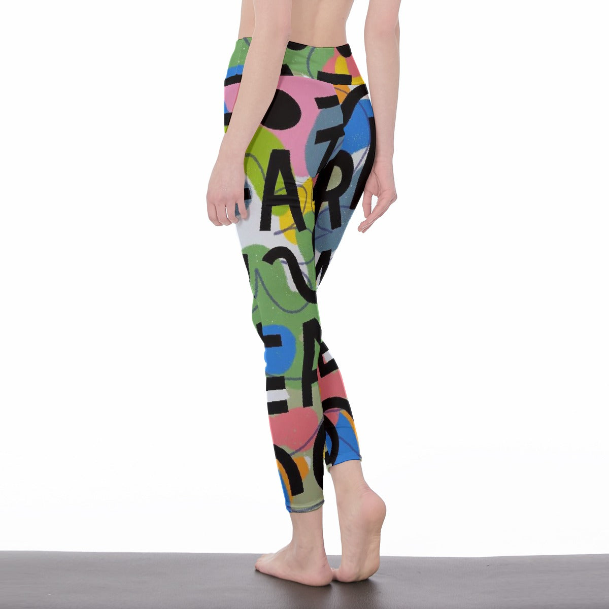 All-Over Print Women's High Waist Leggings | Side Stitch Closure