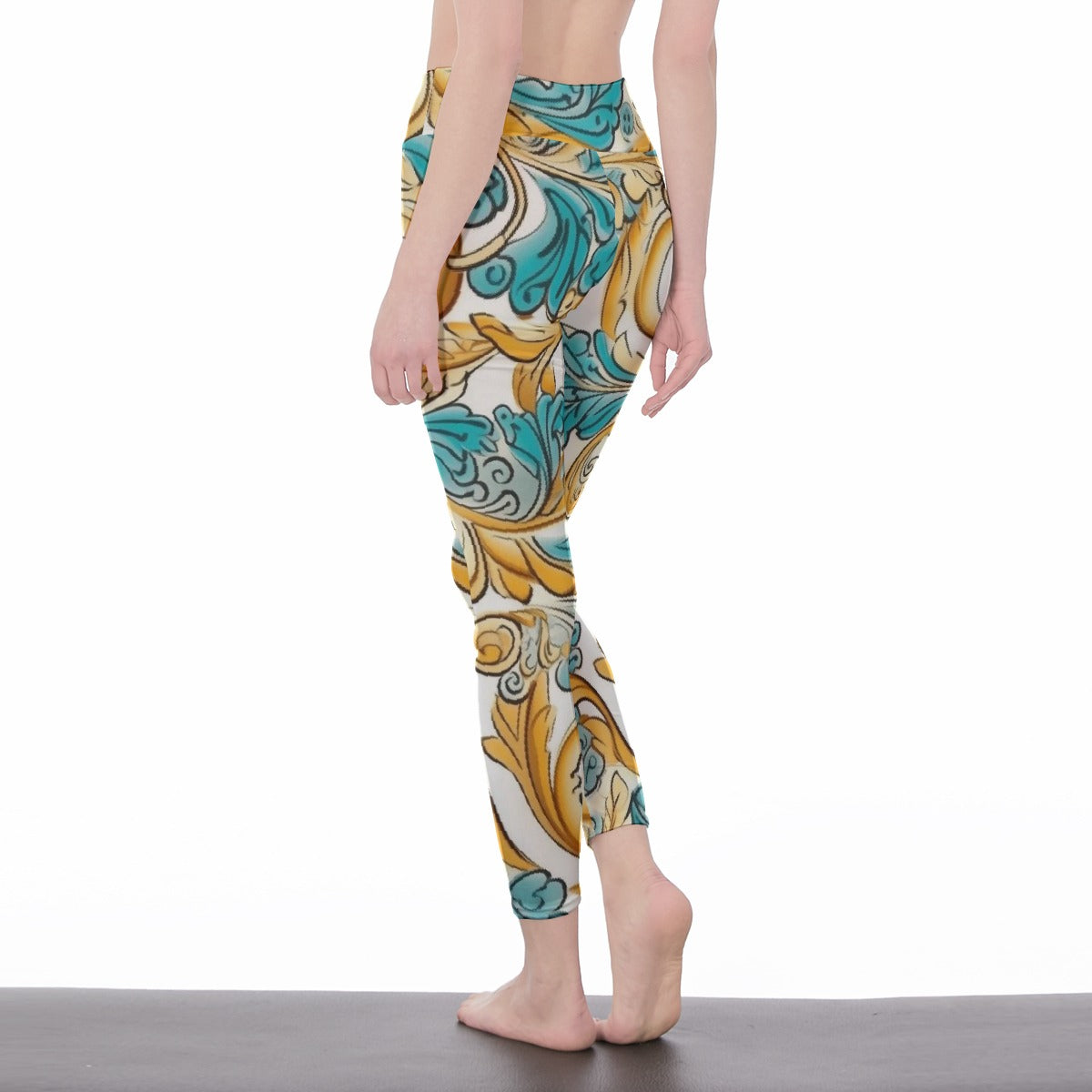 All-Over Print Women's High Waist Leggings | Side Stitch Closure