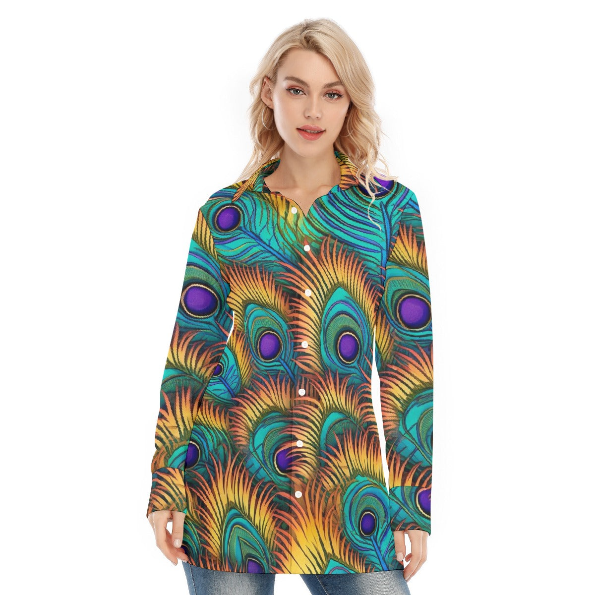 All-Over Print Women's Long Shirt