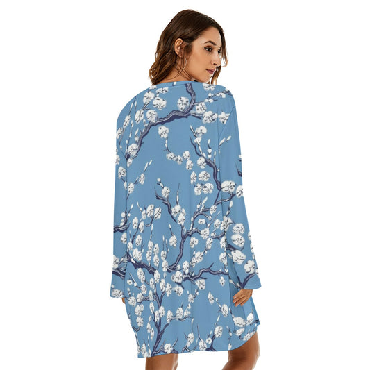 All-Over Print  Women's Loose Crew Neck Dress