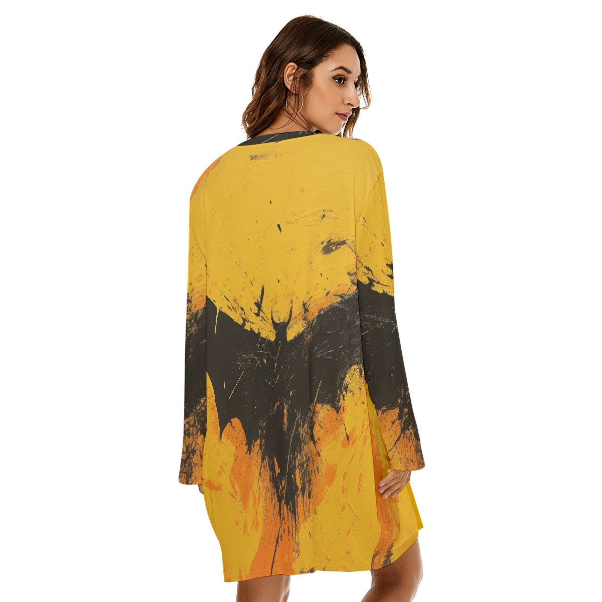 All-Over Print  Women's Loose Crew Neck Dress