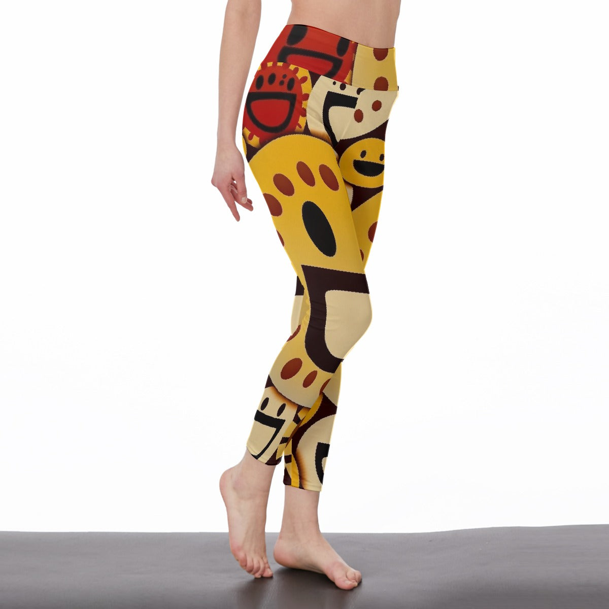 All-Over Print Women's High Waist Leggings | Side Stitch Closure