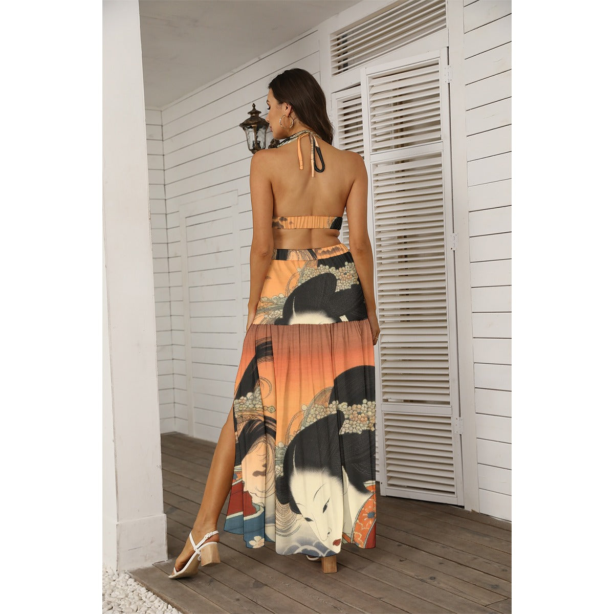 All-Over Print Women's Tie Back Wrap Dress