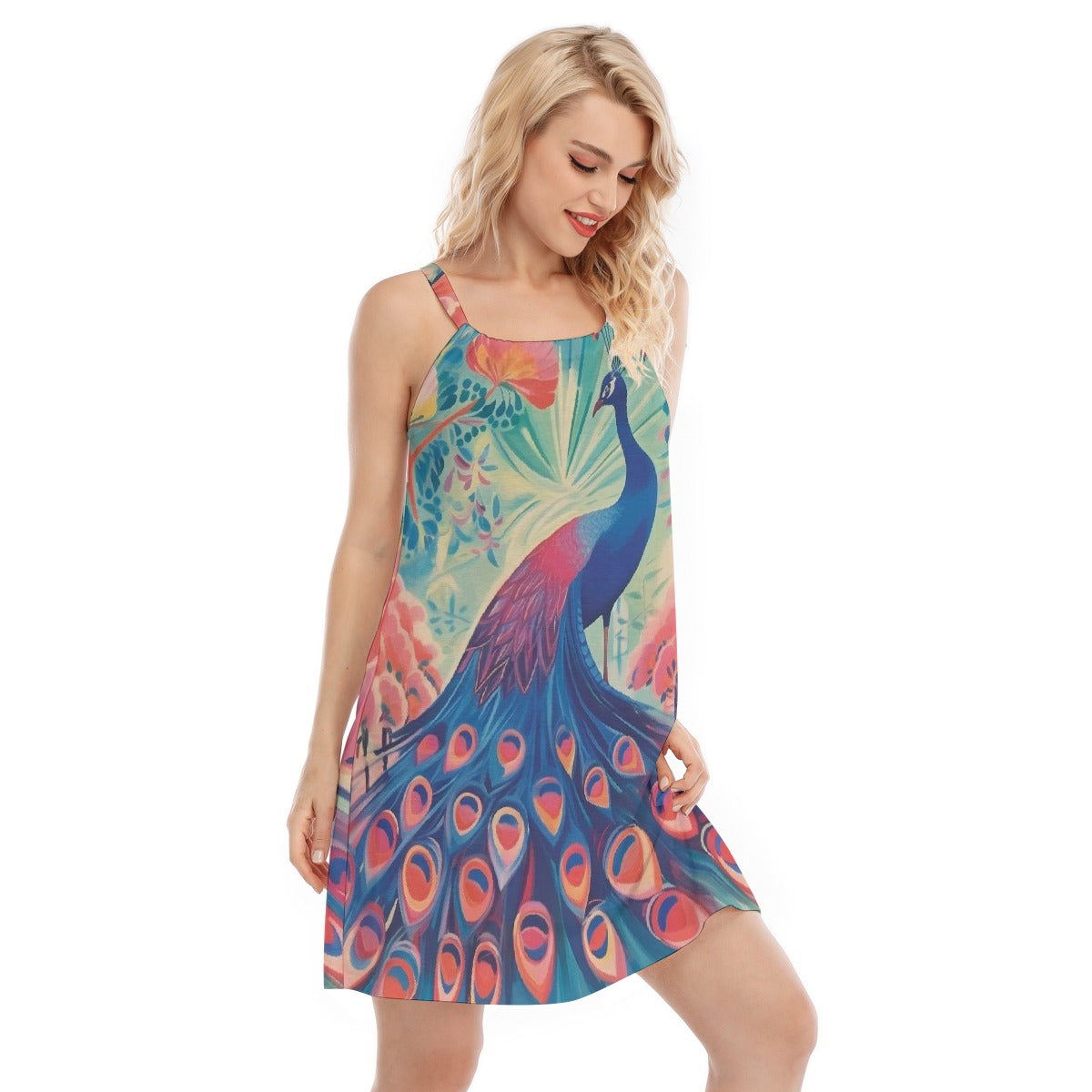 All-Over Print Women's O-neck Cami Dress