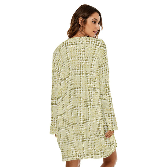 All-Over Print  Women's Loose Crew Neck Dress