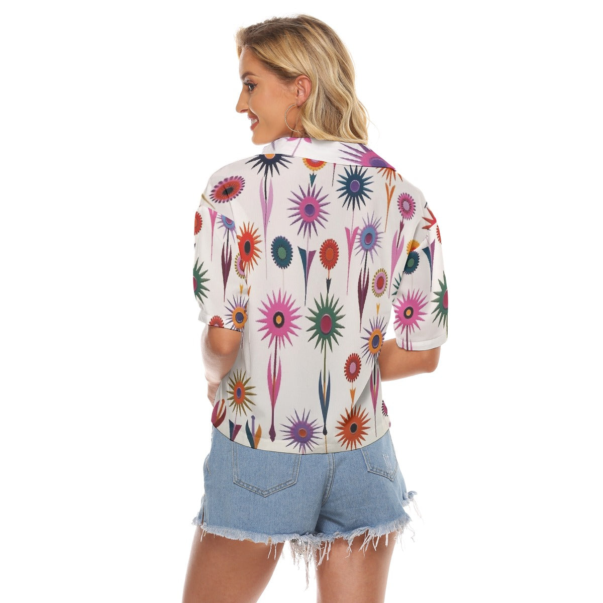 All-Over Print Women's V-neck Shirts