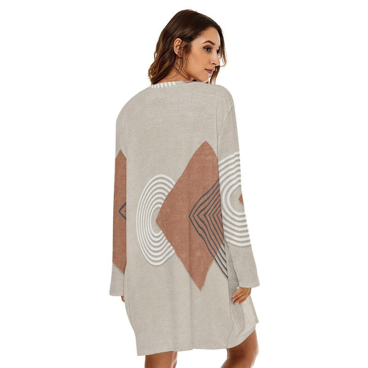 All-Over Print  Women's Loose Crew Neck Dress