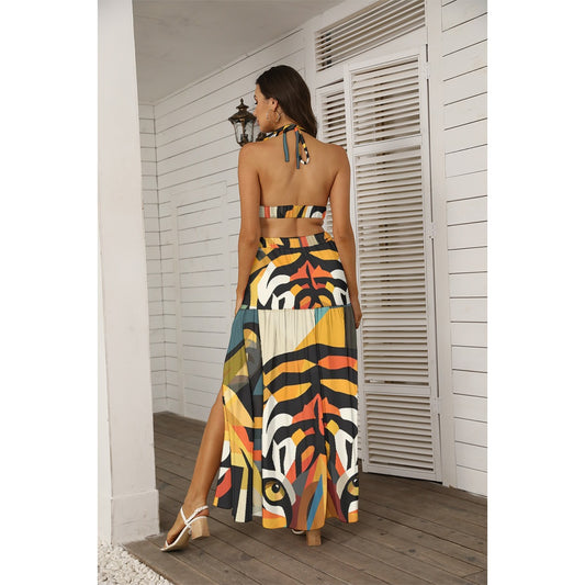 All-Over Print Women's Tie Back Wrap Dress