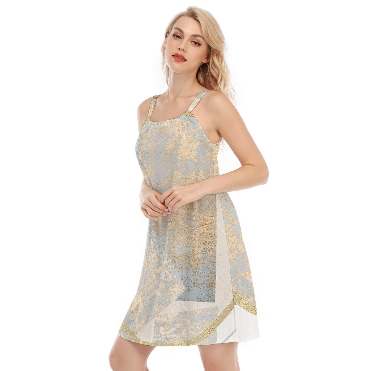 All-Over Print Women's O-neck Cami Dress