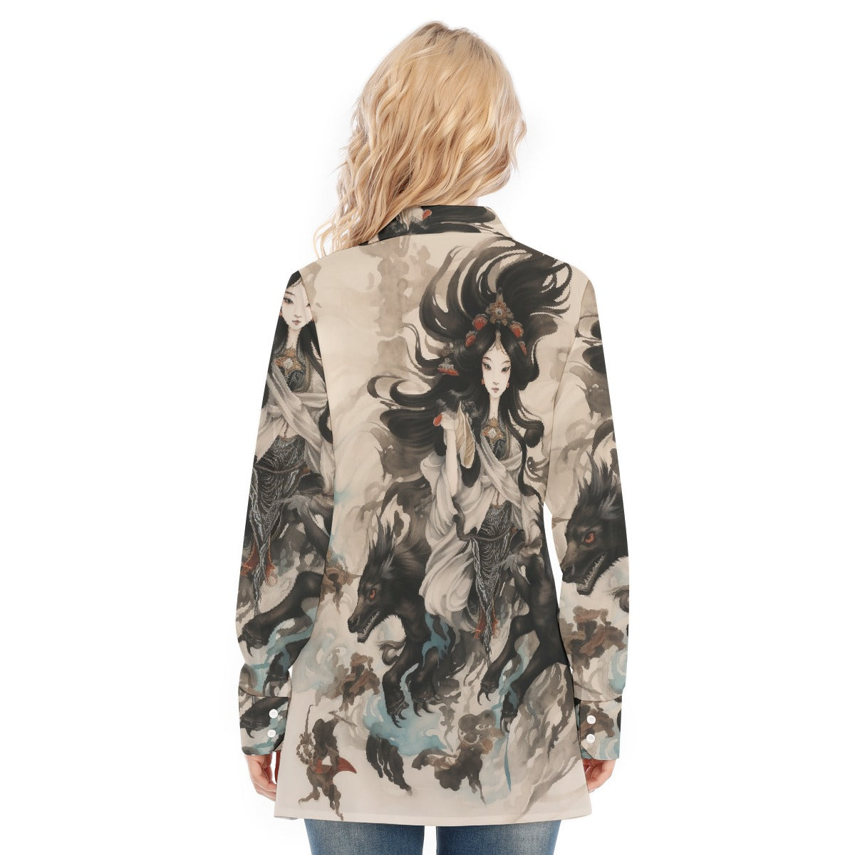 All-Over Print Women's Long Shirt