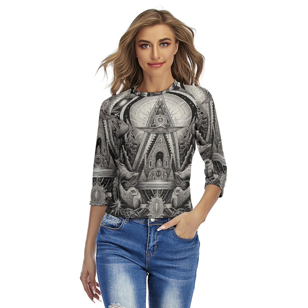 All-Over Print Women's Raglan Sleeves T-shirts