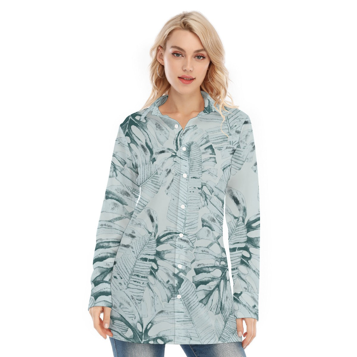 All-Over Print Women's Long Shirt