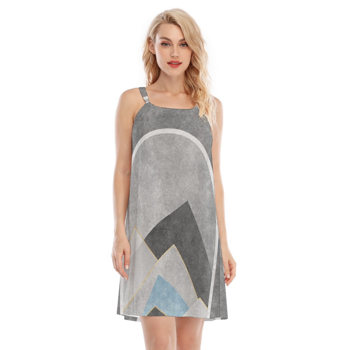 All-Over Print Women's O-neck Cami Dress