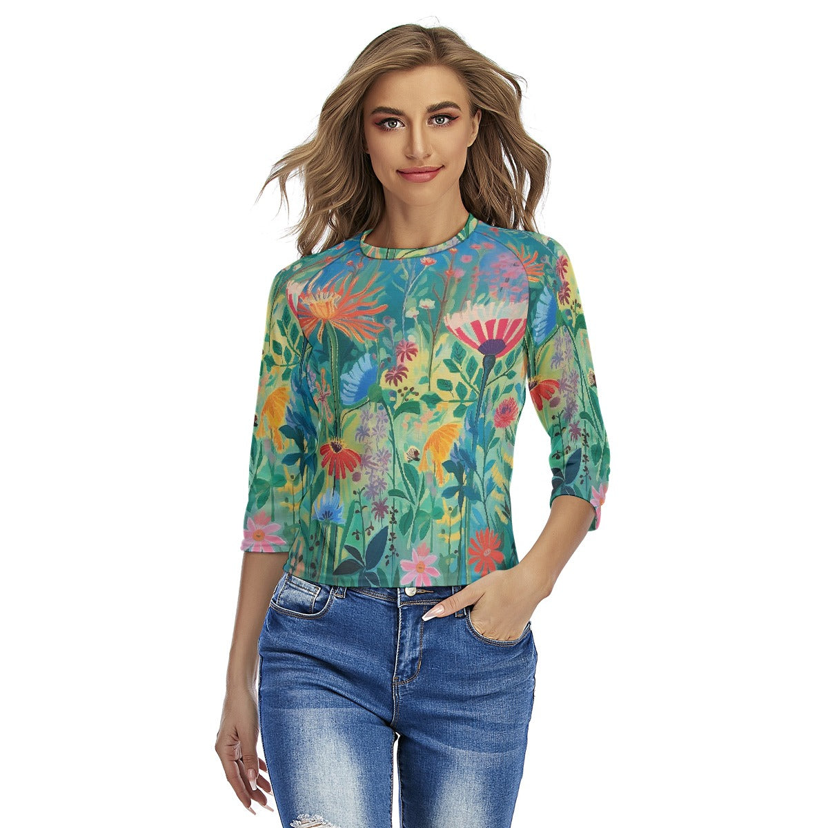 All-Over Print Women's Raglan Sleeves T-shirts