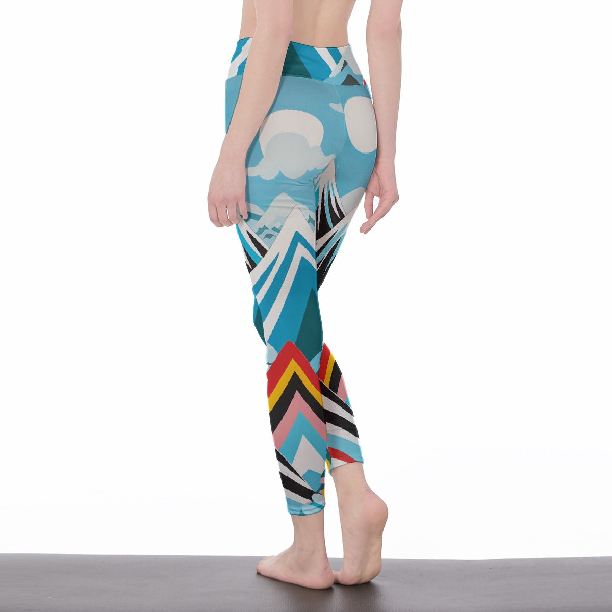 All-Over Print Women's High Waist Leggings | Side Stitch Closure