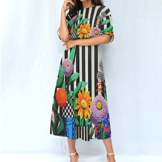 All-Over Print Women's Elastic Waist Dress