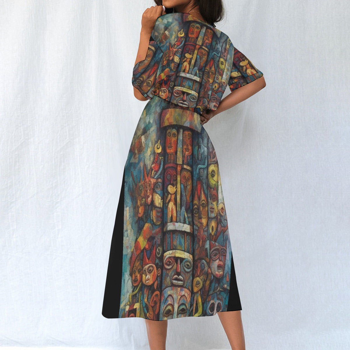 All-Over Print Women's Elastic Waist Dress