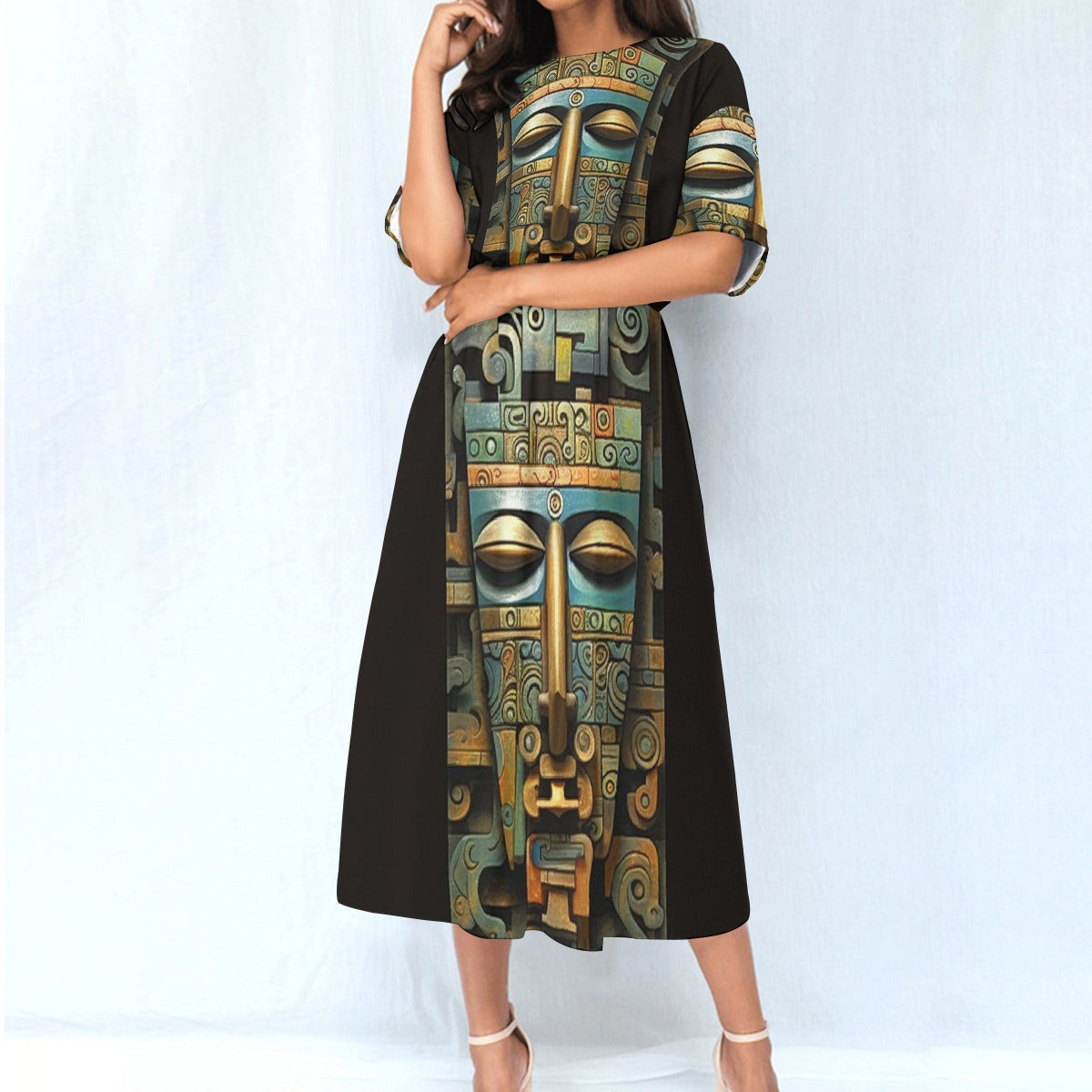 All-Over Print Women's Elastic Waist Dress