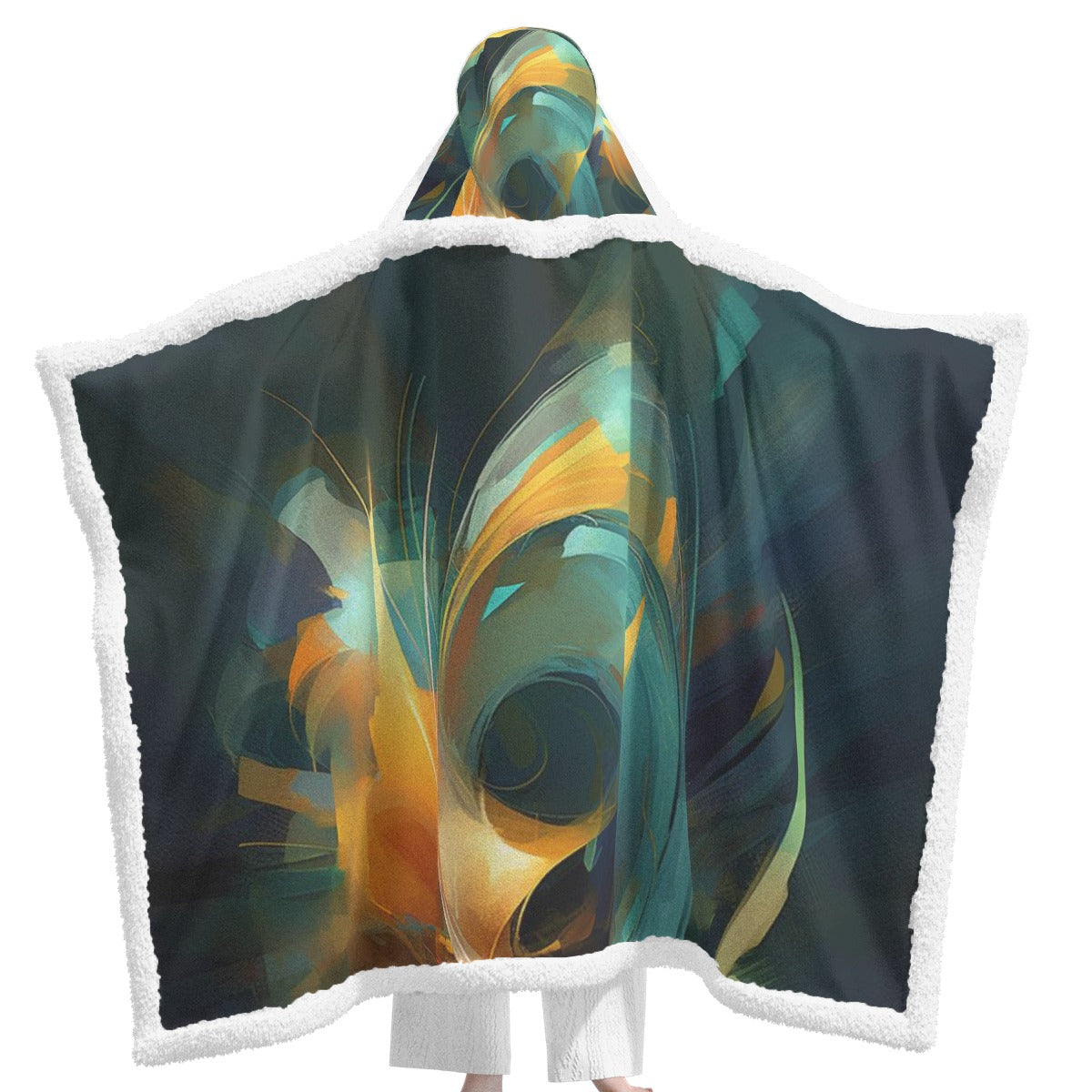 All-Over Print Unisex Wearable Hooded Blanket