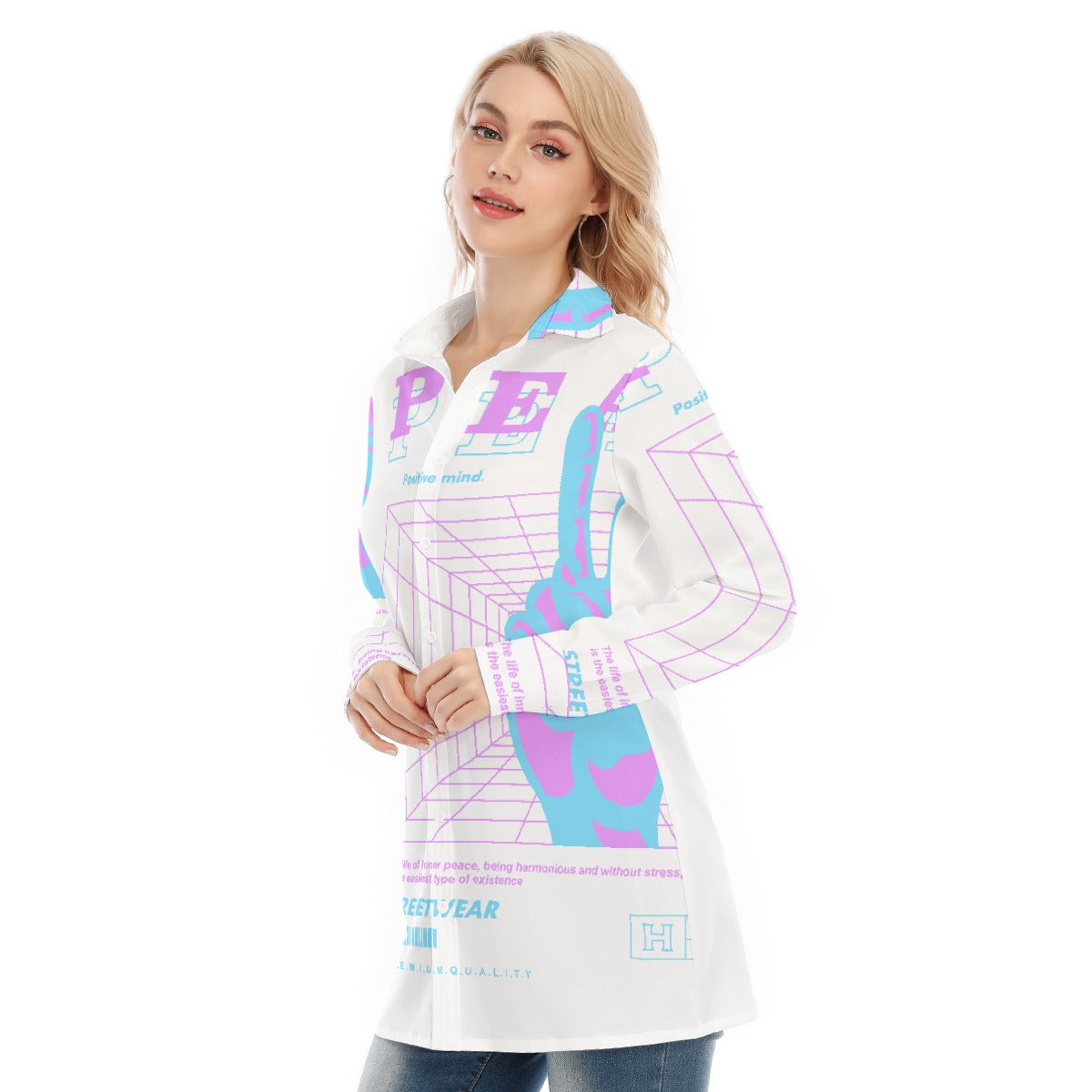 All-Over Print Women's Long Shirt