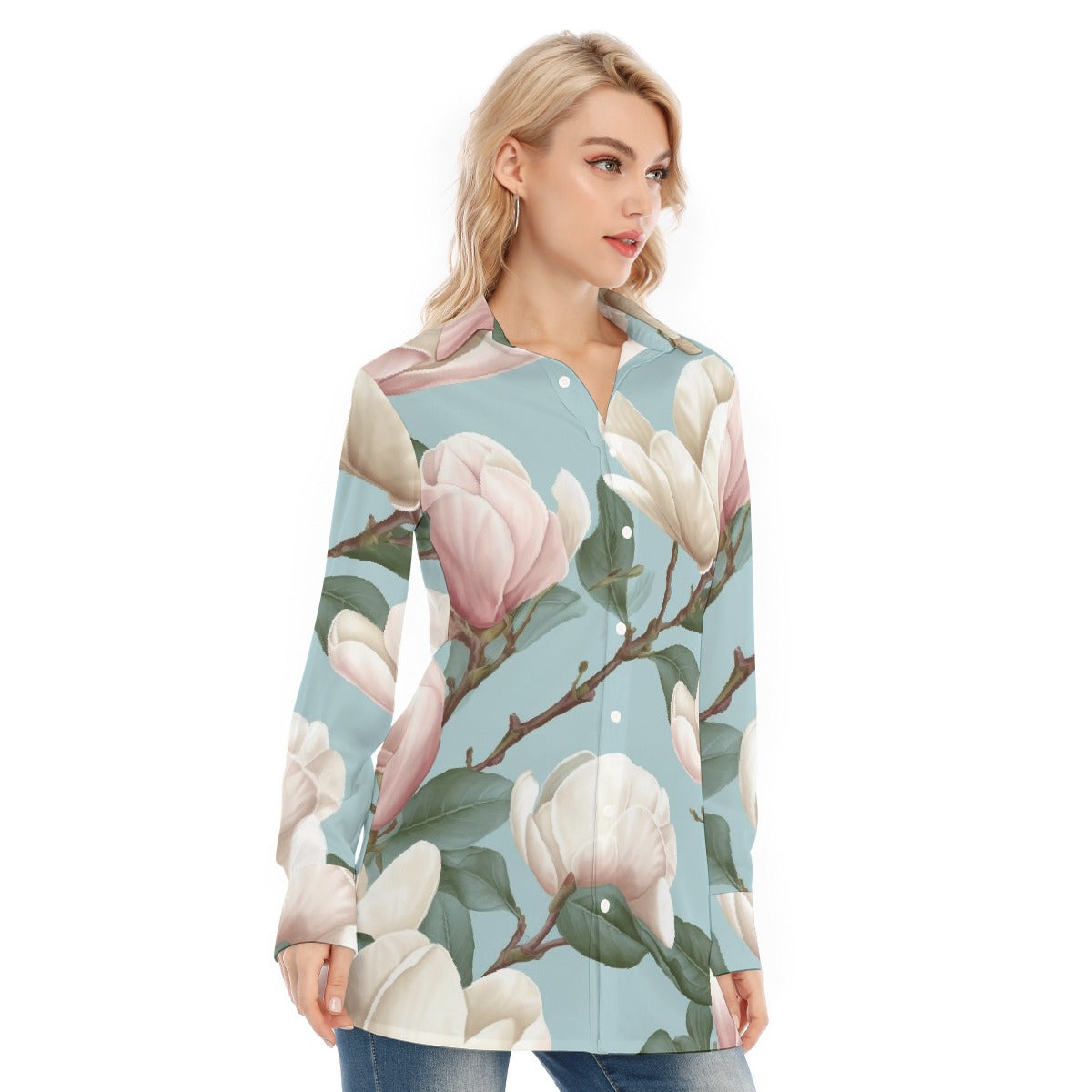 All-Over Print Women's Long Shirt