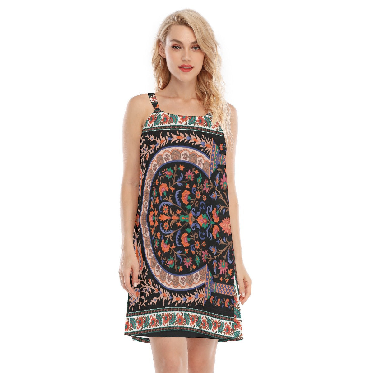 All-Over Print Women's O-neck Cami Dress