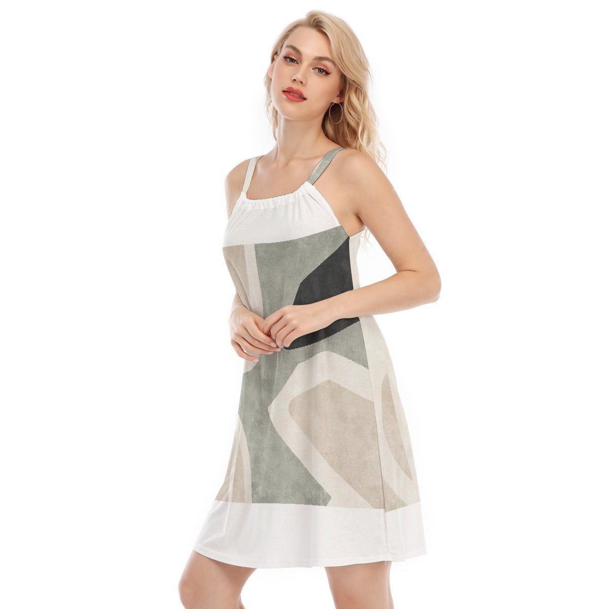 All-Over Print Women's O-neck Cami Dress