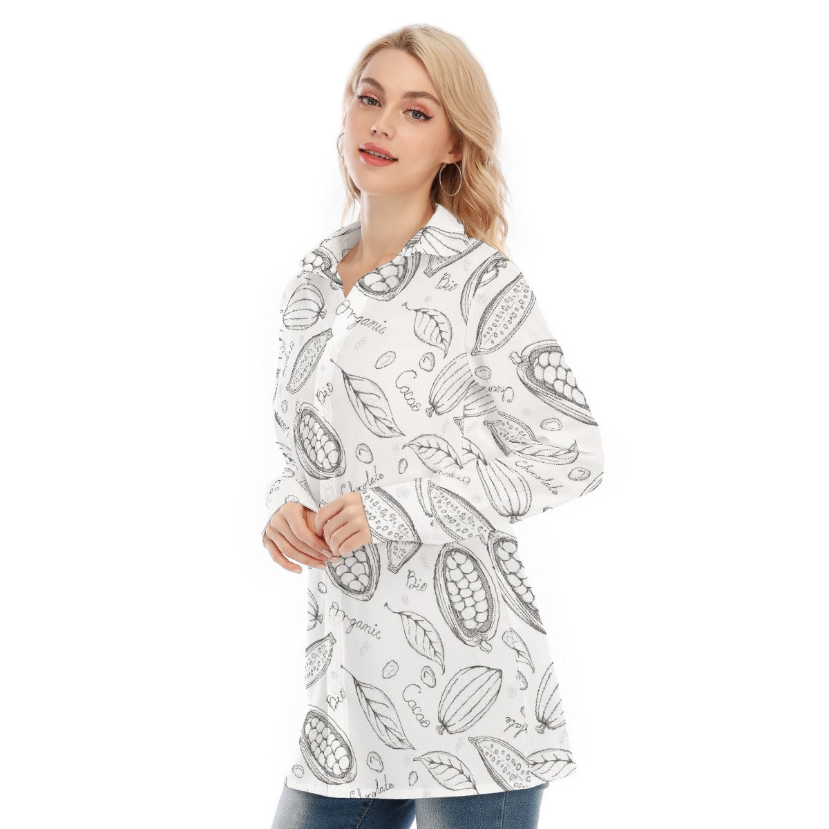 All-Over Print Women's Long Shirt