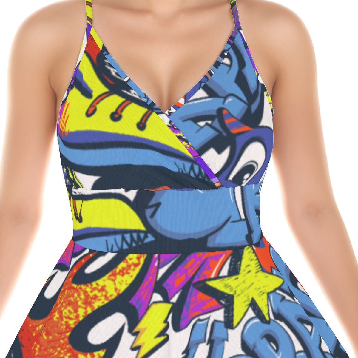 All-Over Print Women‘s Cross Cami Dress