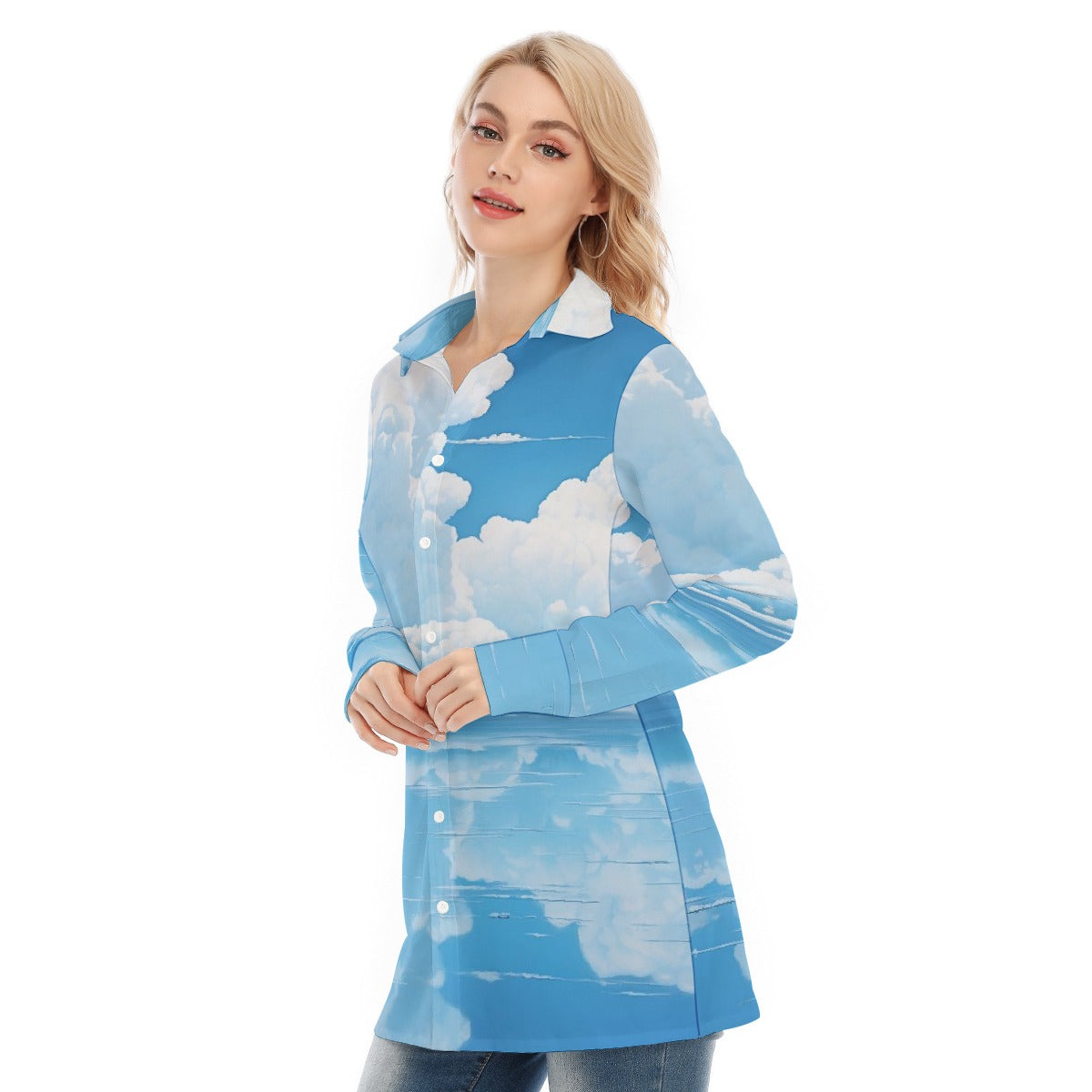 All-Over Print Women's Long Shirt