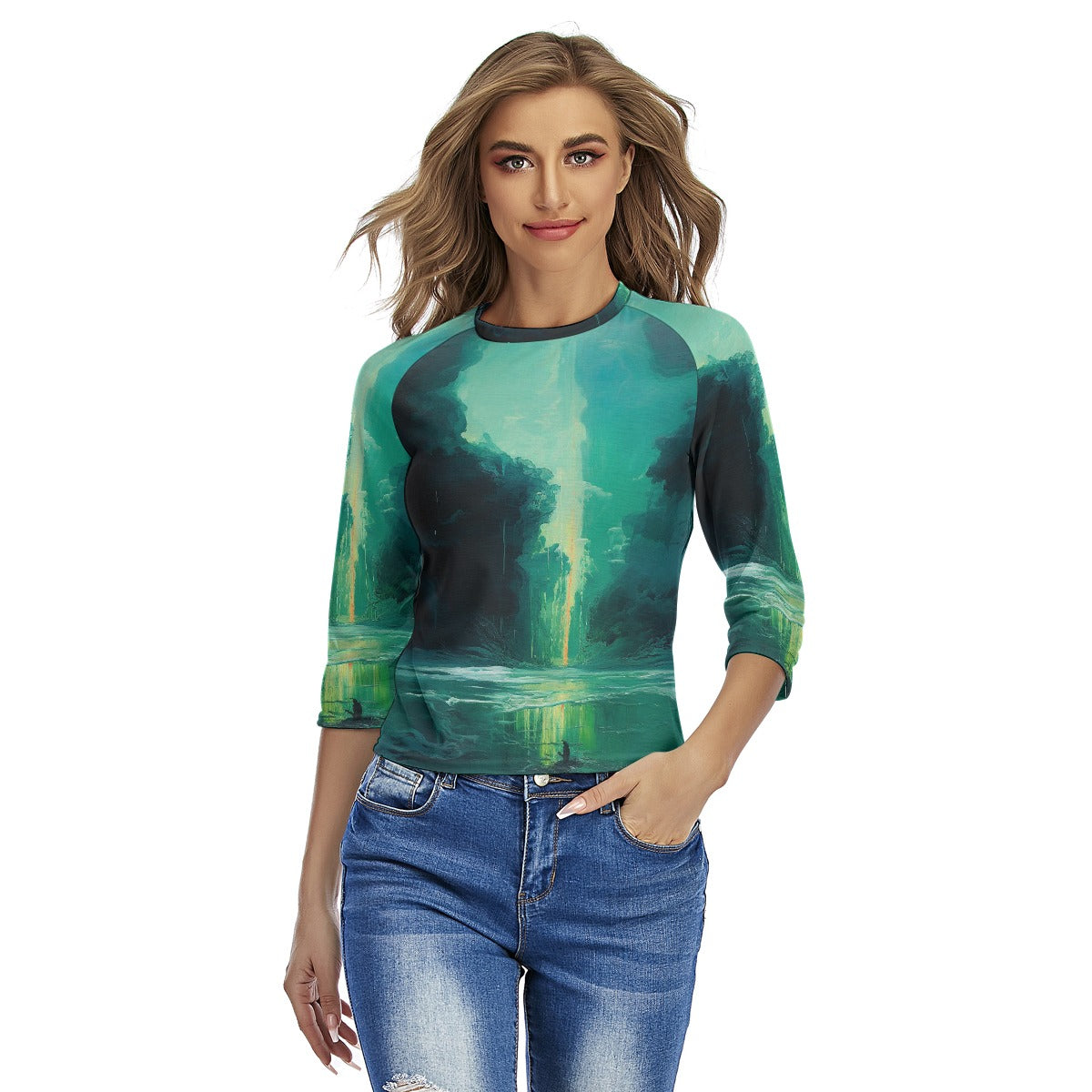 All-Over Print Women's Raglan Sleeves T-shirts