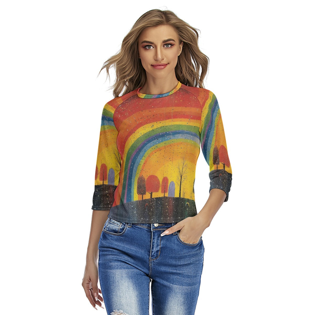 All-Over Print Women's Raglan Sleeves T-shirts