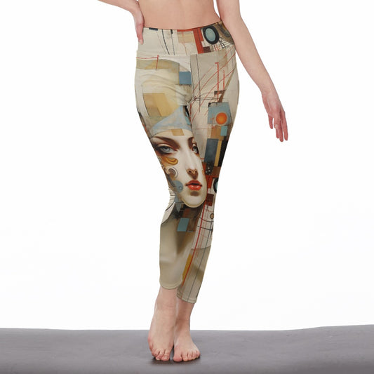 All-Over Print Women's High Waist Leggings | Side Stitch Closure